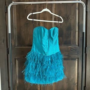 Betsey Johnson Collection Ostrich Feather Dress
